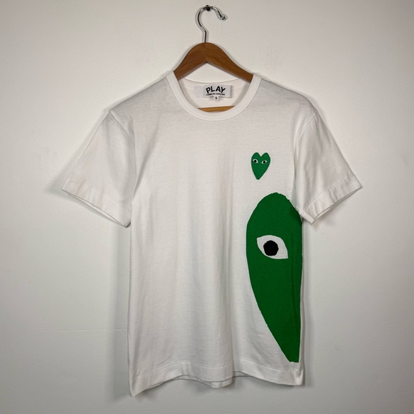 Comme des Garcons PLAY Play Green Emblem Heart T-shirt - Picture 2 of 7